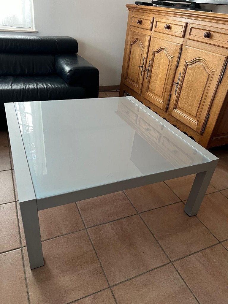 Table basse en verre et métal, Maison & Meubles, Enlèvement, Comme neuf, Verre