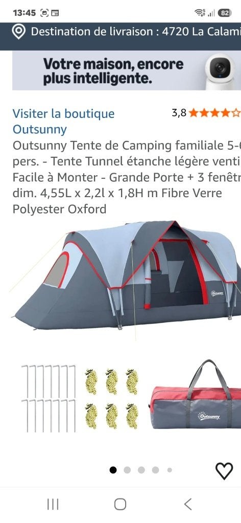 Tente quechua 4 personnes, Enlèvement, Comme neuf, Jusqu'à 3