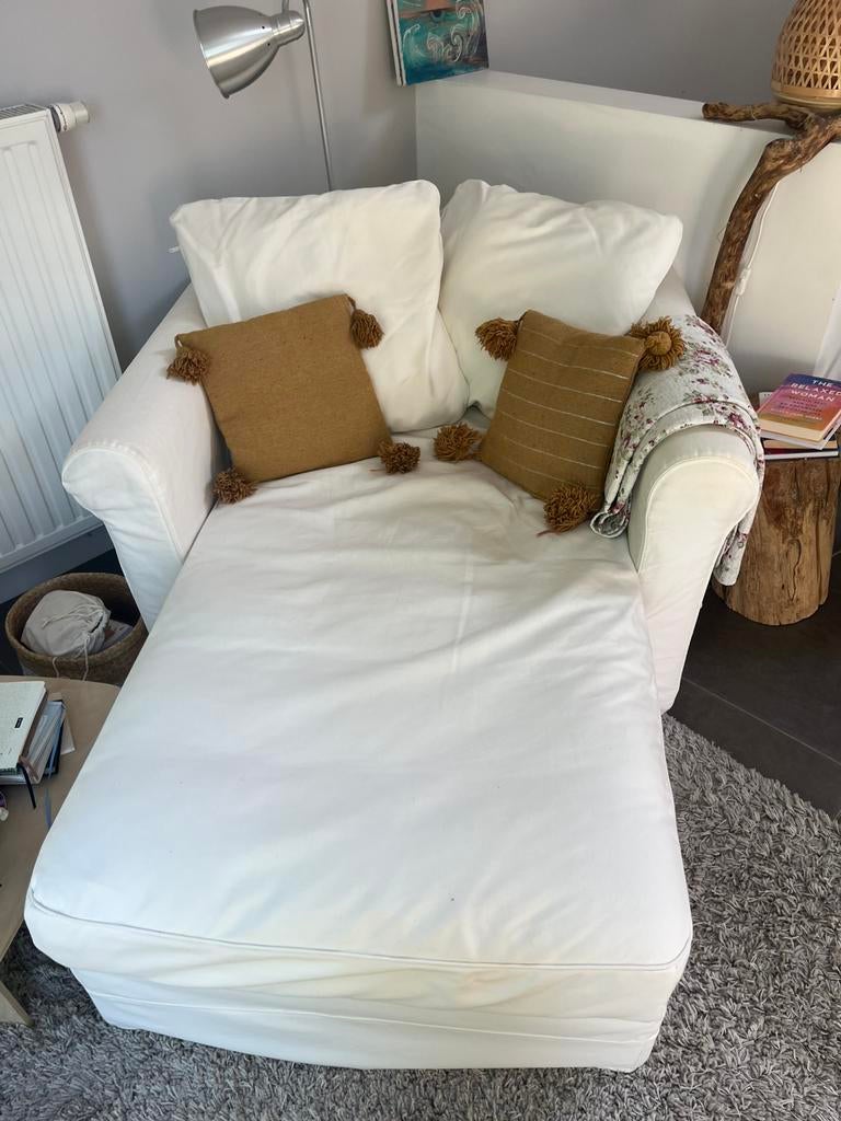 Méridienne IKEA Grönlid blanche + housse, Huis en Inrichting, Ophalen, Syle Ikea classique et epure blanc, Gebruikt, Eenpersoons