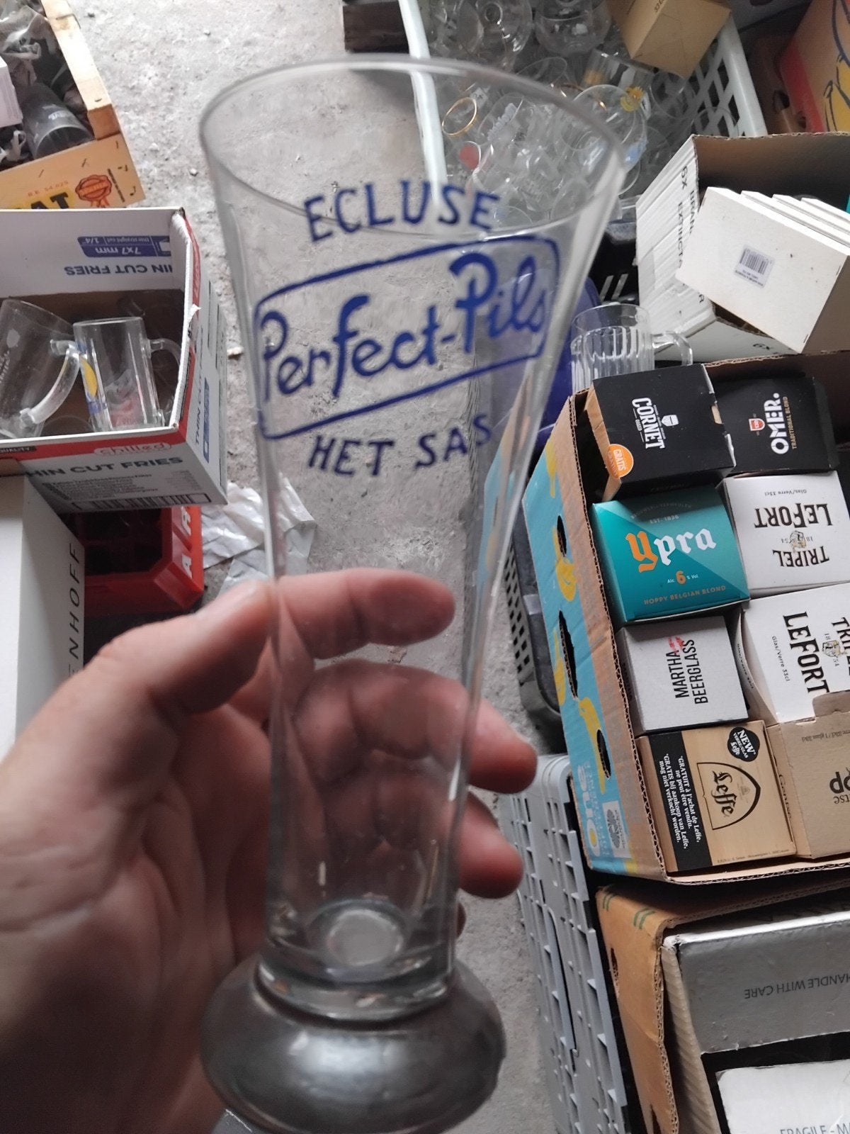 sauce piquante en verre à bière Ecluse, Collections, Enlèvement ou Envoi