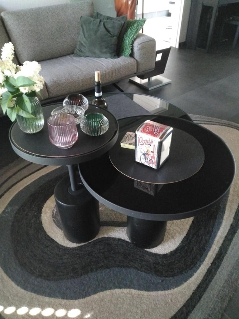Set van 3 design salontafels, Huis en Inrichting, Tafels | Salontafels, Ophalen, Glas