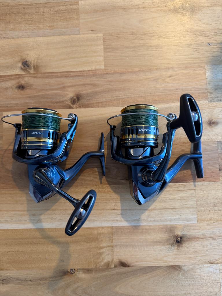 2 Moulinets Shimano Ultegra 4000, Enlèvement ou Envoi, Comme neuf, Moulinet