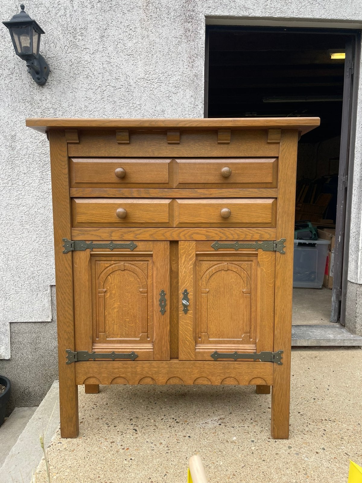 Eikenhouten commode / dressoirkast, Enlèvement, Comme neuf, Chêne