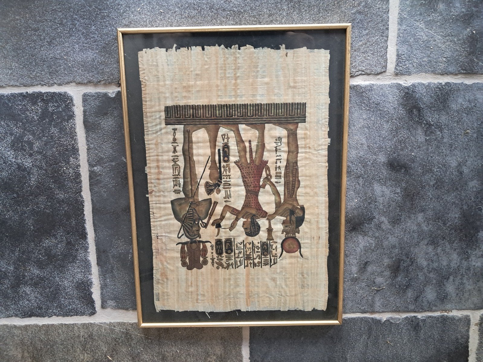 Egyptische papyrus schilderij, Ophalen, Schilderij