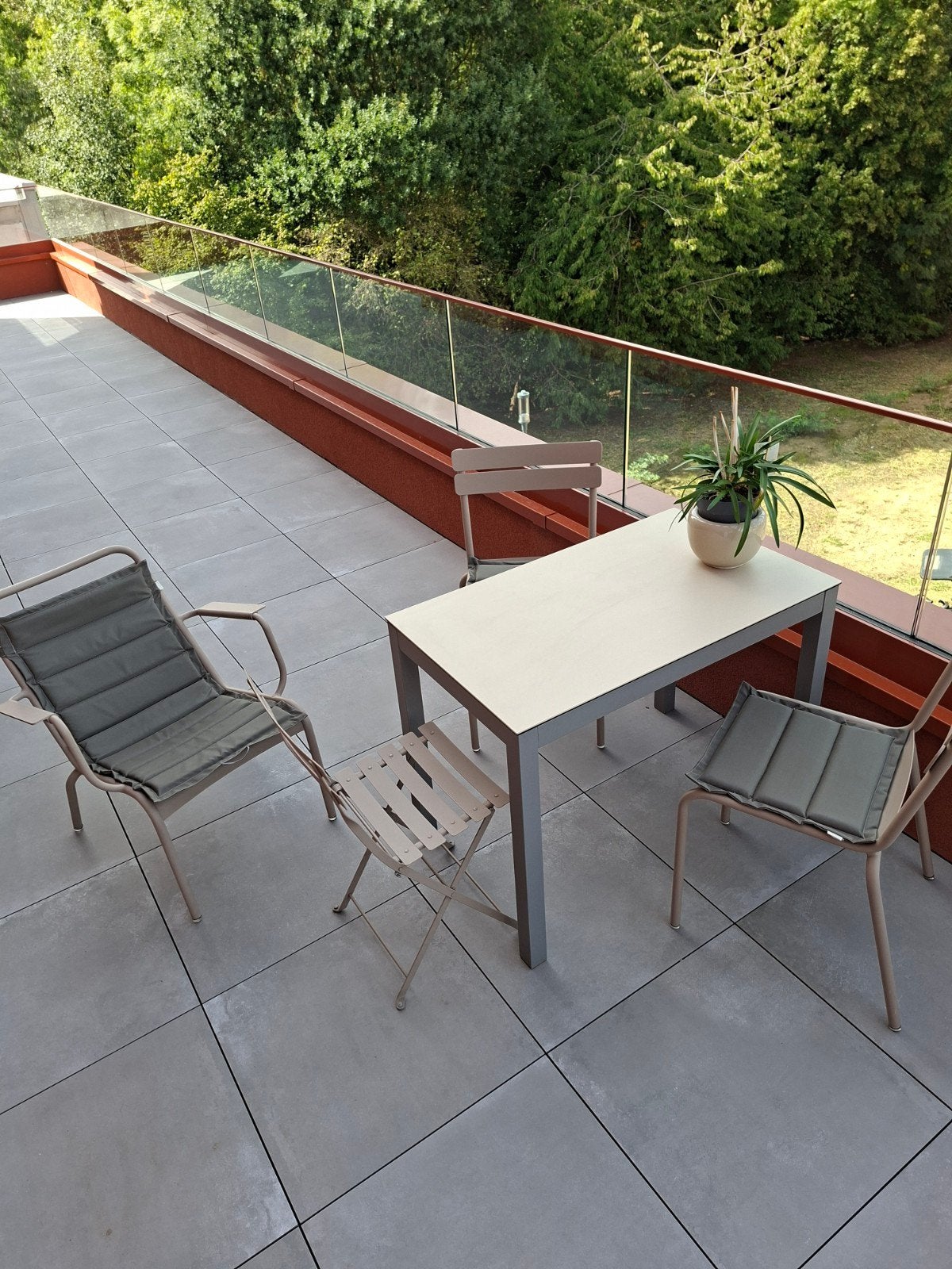 terrasmeubel, Jardin & Terrasse, Ensembles de jardin, 3 places, Table à dinner, Salons de jardin, Aluminium