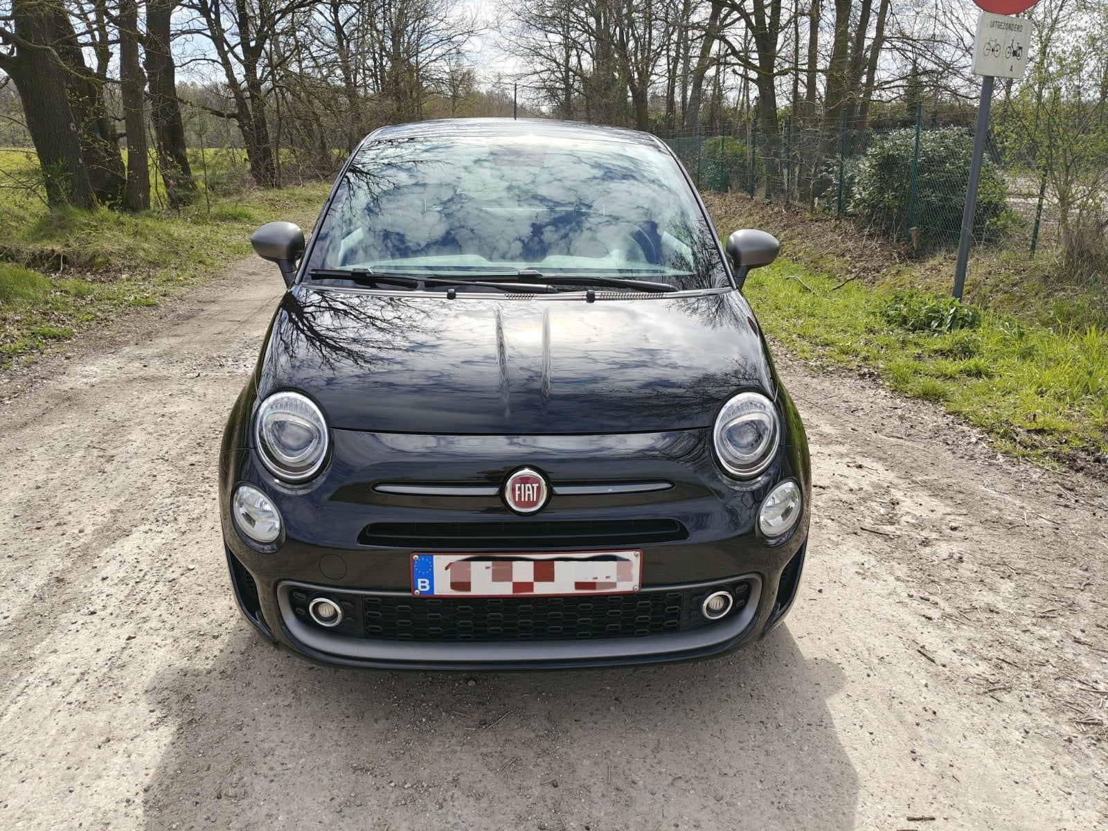 Fiat 500 1.2 benzine, Voorwielaandrijving, Parkeersensor, Zwart, Handgeschakeld