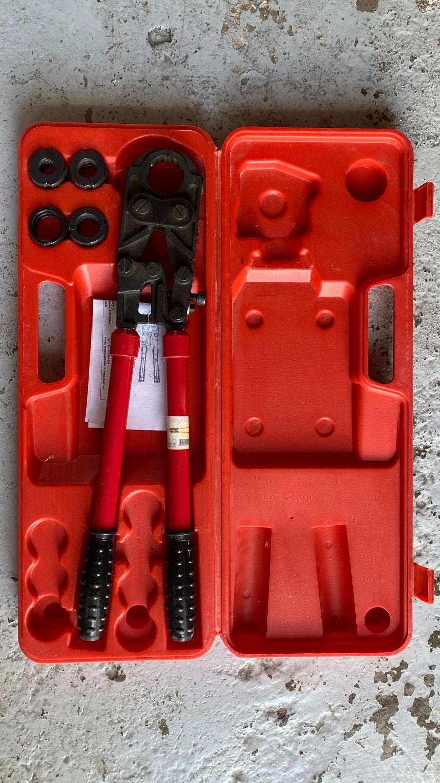 Krimpgereedschap voor PEX, Bricolage & Construction, Outillage | Outillage à main, Enlèvement, Utilisé, Pince, Autres marques
