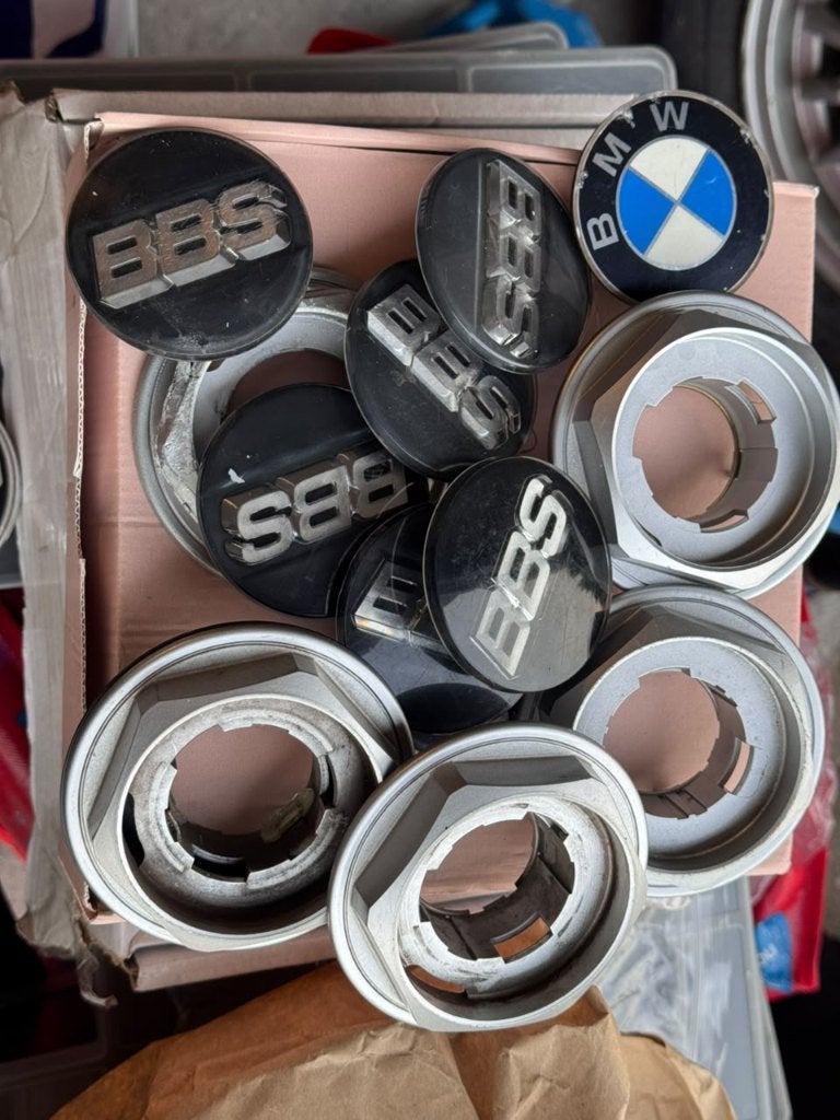 lot bbs e30 logo center caps et autres pour bbs 15 bmw, Enlèvement ou Envoi, Utilisé, BMW
