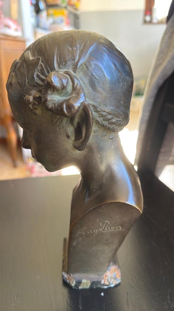 Buste en bronze Eug. Piron, Enlèvement ou Envoi, Bronze