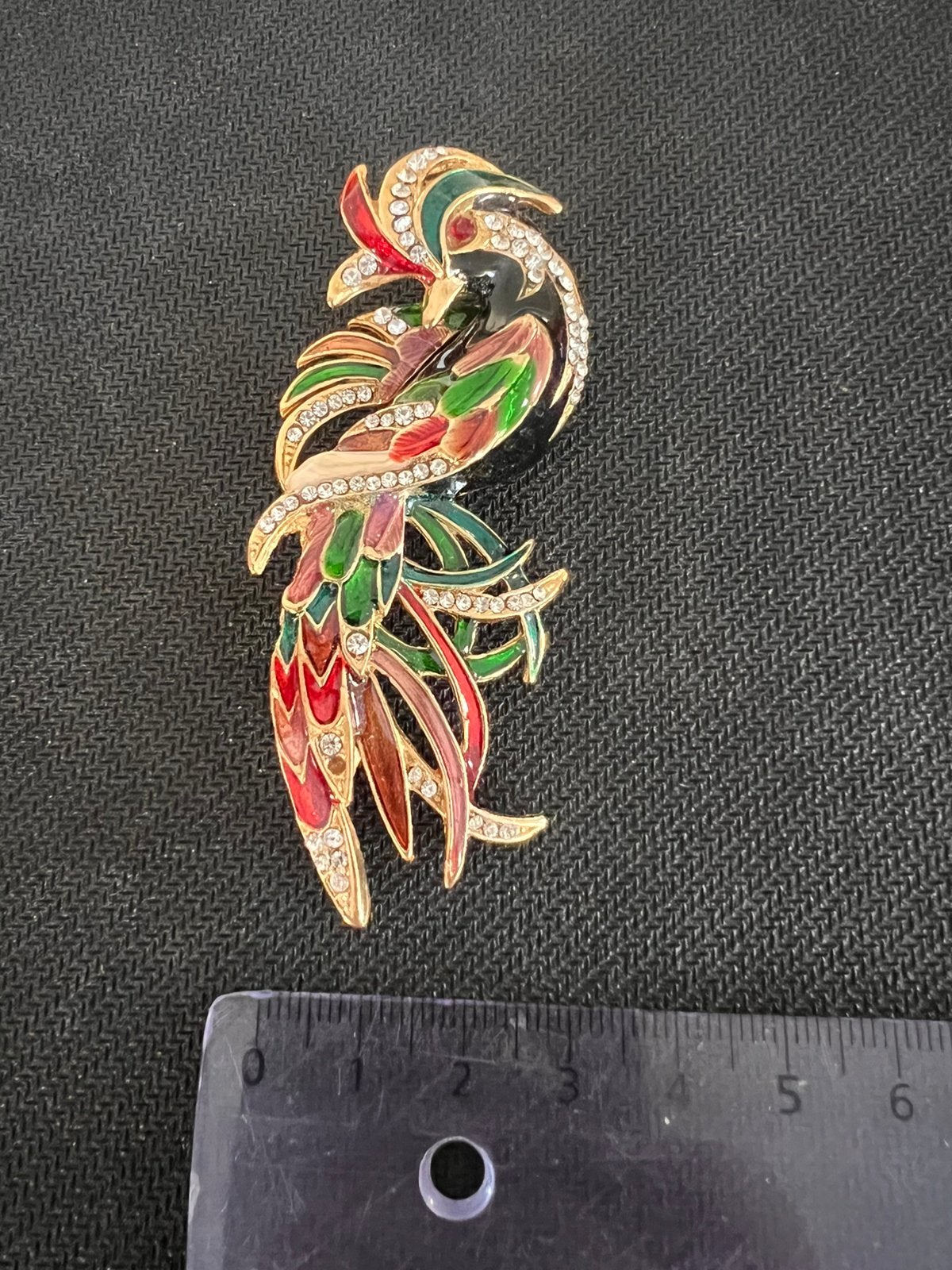 Broche paradijsvogel, Handtassen en Accessoires, Ophalen of Verzenden, Zo goed als nieuw