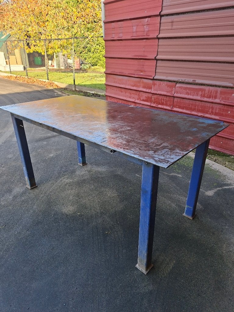 metalen werkbank   lastafel, Ophalen, Gebruikt, 170 cm of meer