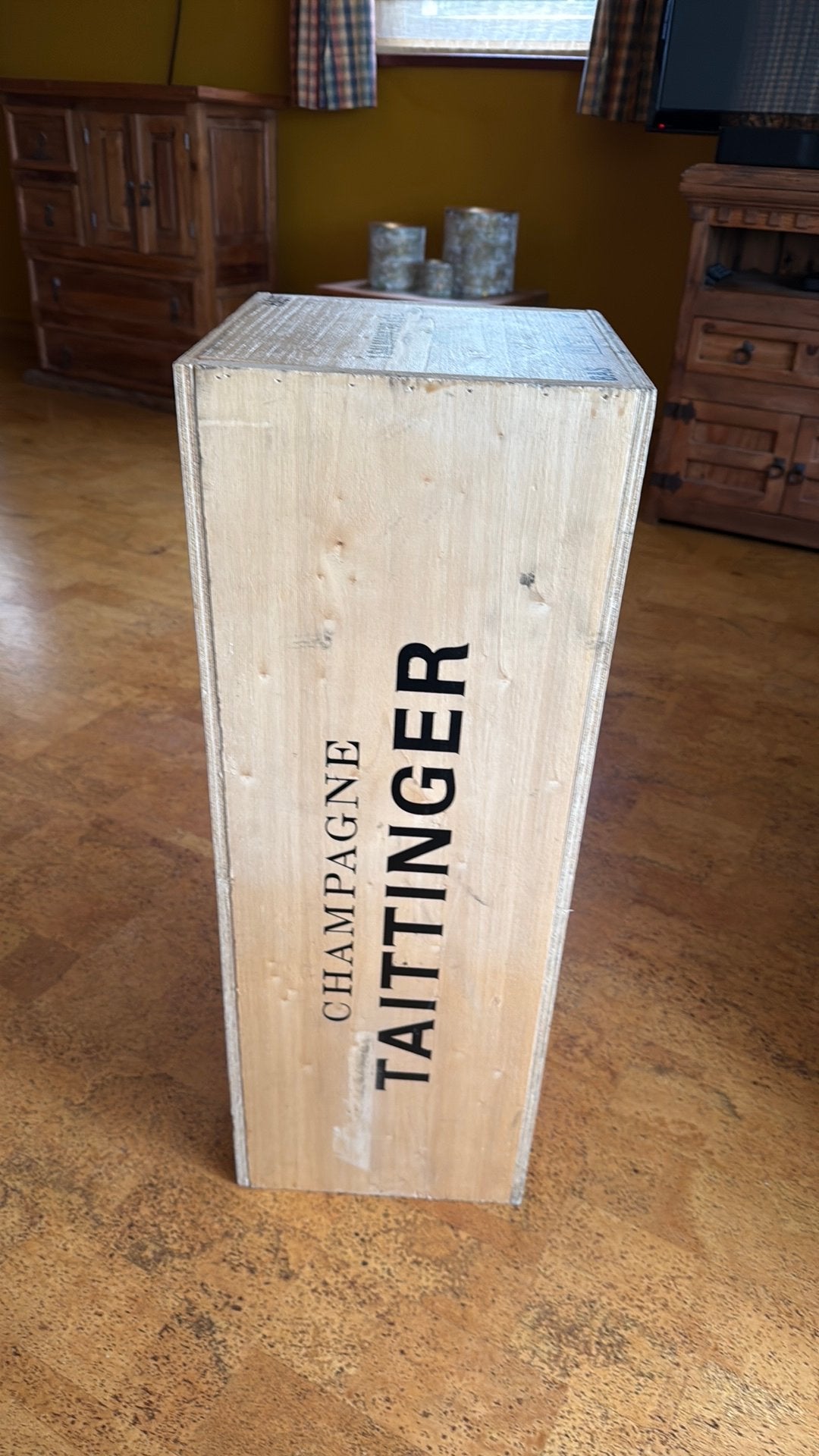 Lege kist Taittinger Champage, Verzamelen, Ophalen, Gebruikt, Champagne