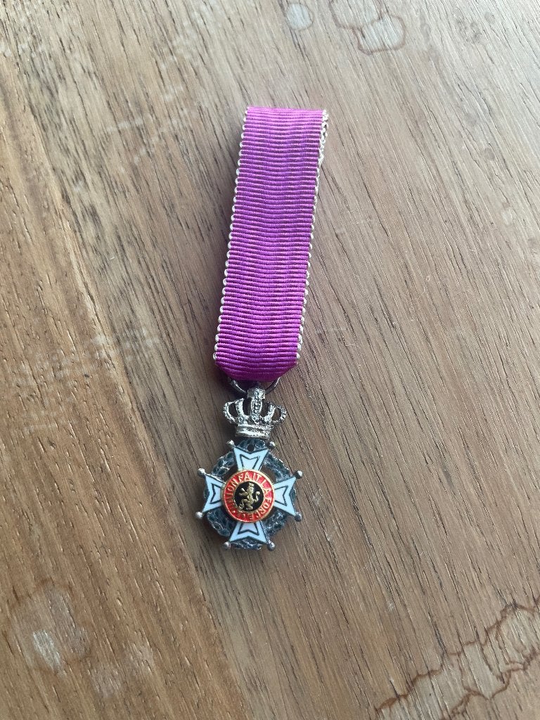 dimutief medaille  ridder Leopold I orde, Enlèvement ou Envoi, Armée de terre, Ruban, Médaille ou Ailes