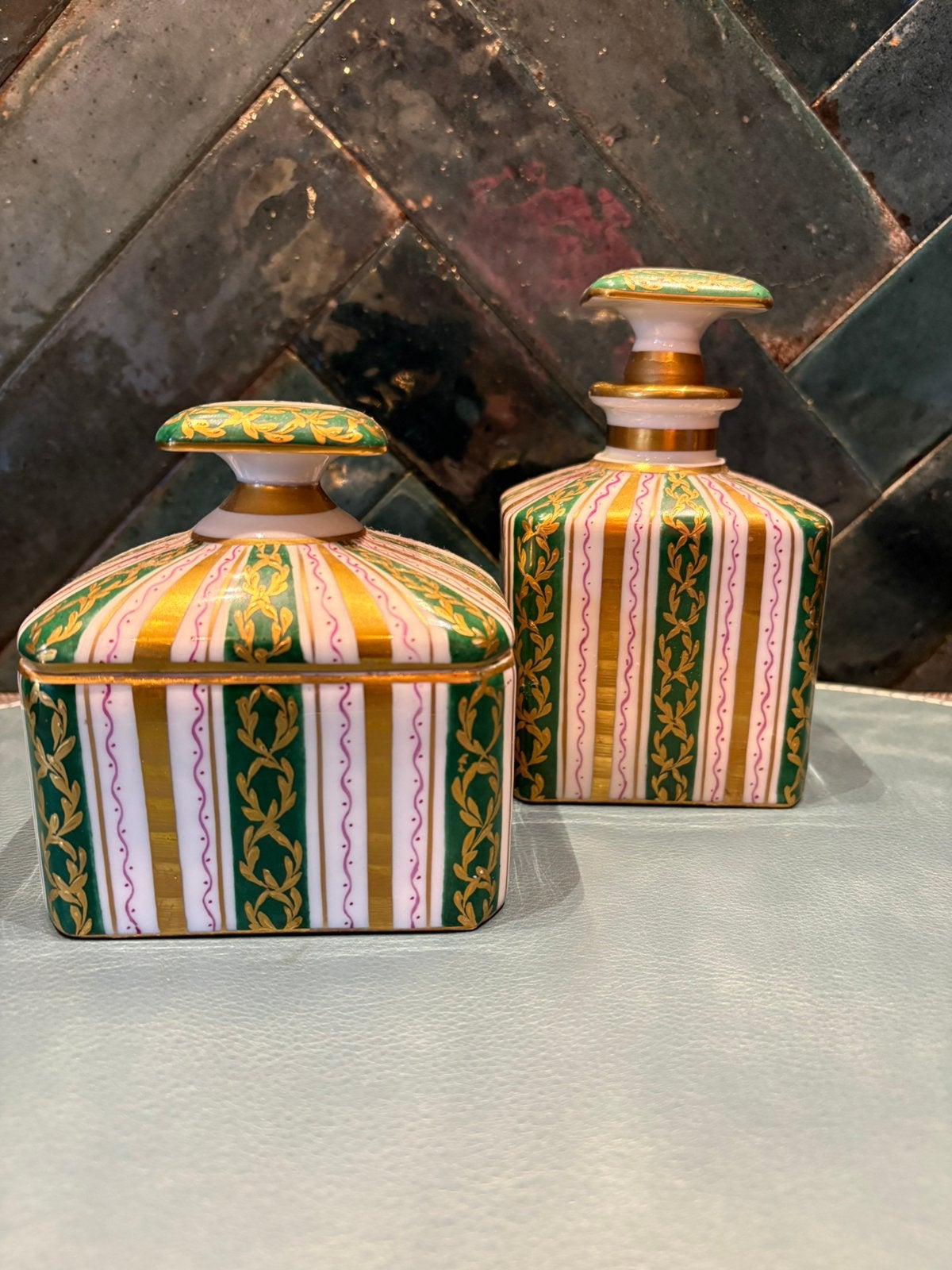 Antieke toilet setjes Limoges, Ophalen of Verzenden