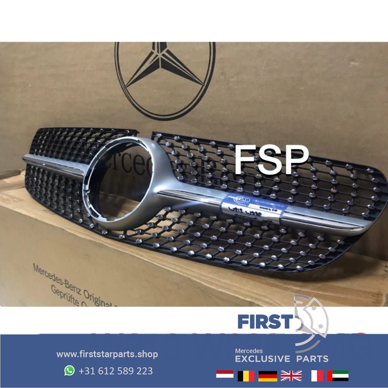 W213 W238 E KLASSE DIAMOND GRIL ORIGINEEL Mercedes E KLASSE, Auto-onderdelen, Gebruikt, -, Ophalen of Verzenden, -