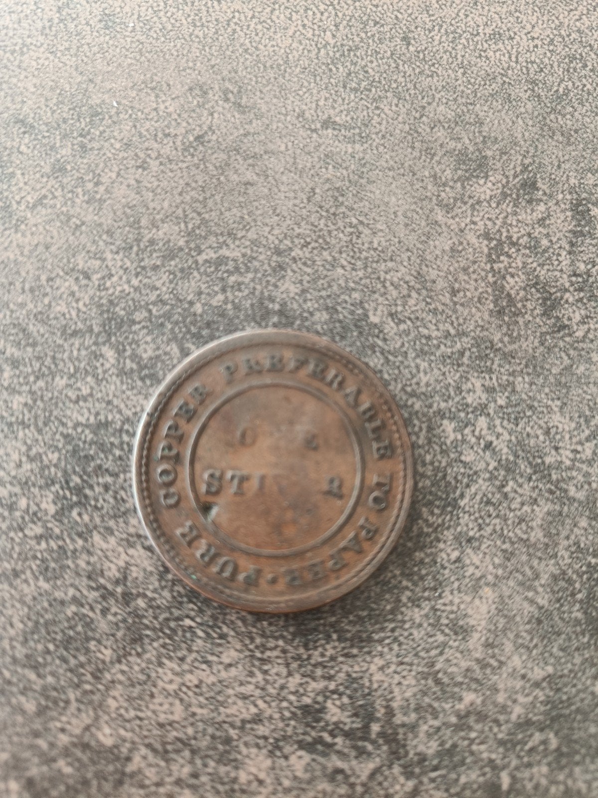 1 stiver token 1838, Ophalen of Verzenden, Losse munt