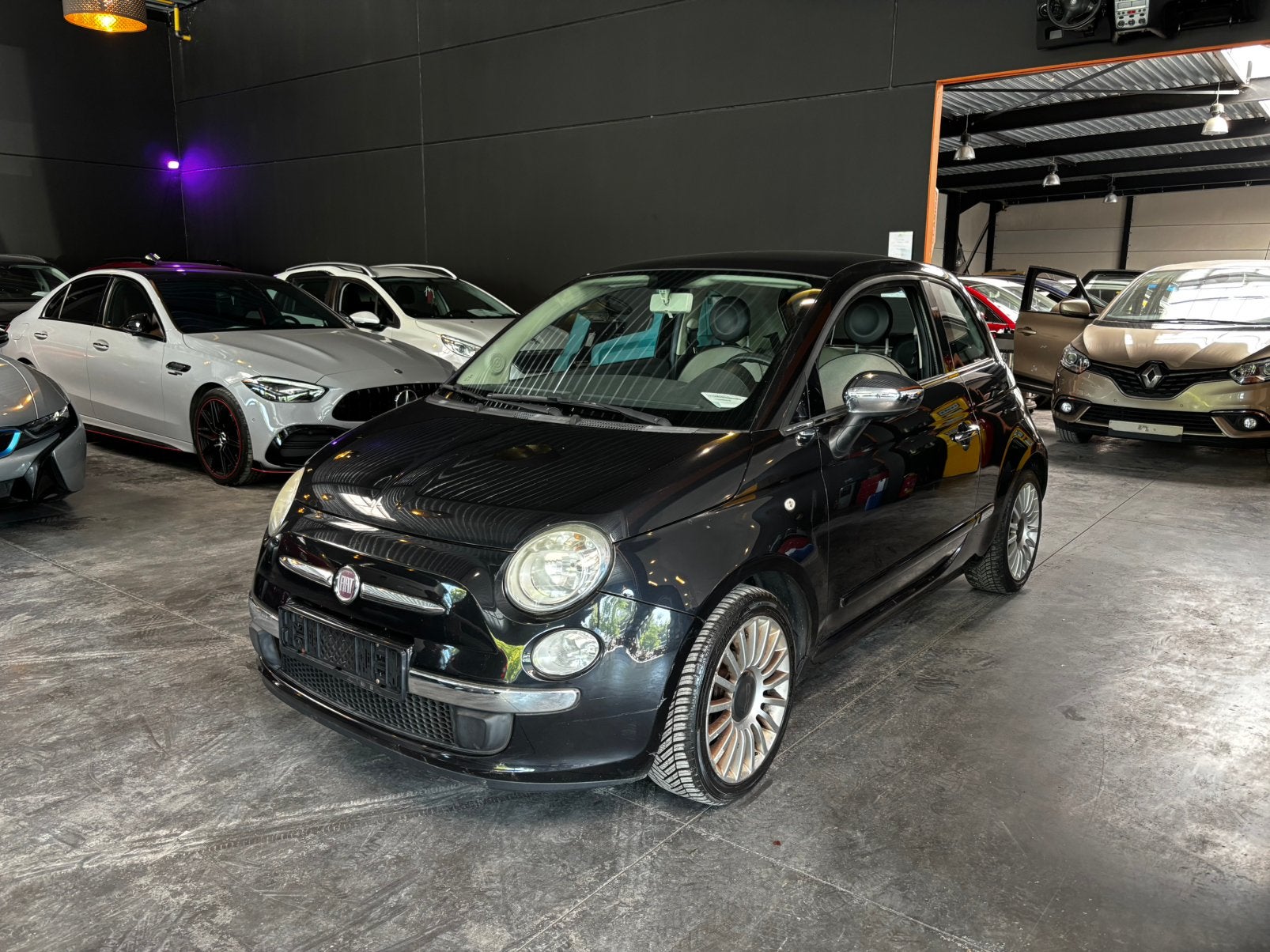 fiat 500 automatique 1.2 essence/12 mois de garantie, Auto's, Fiat, Stof, Beige, Zwart, Berline