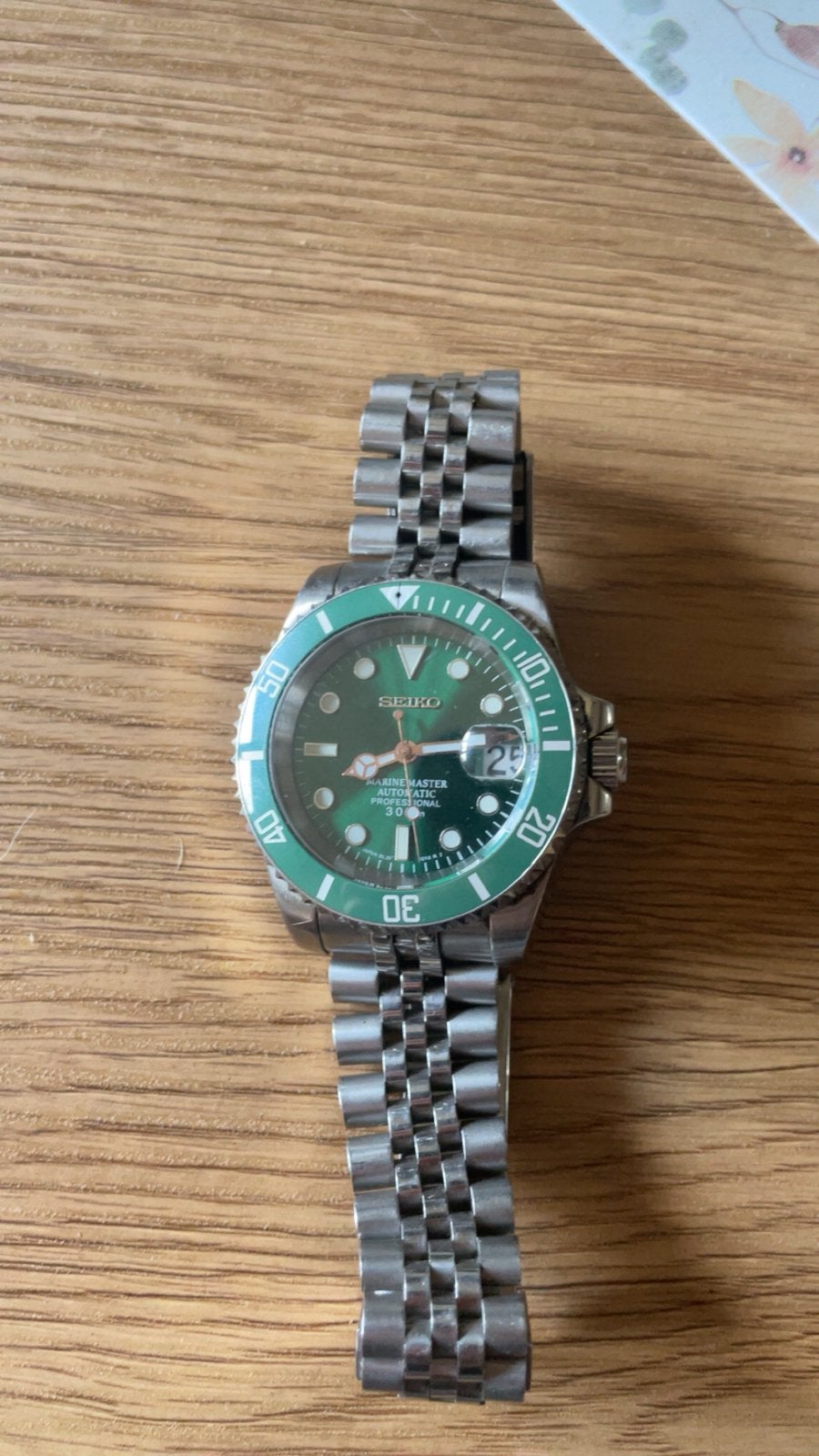 NIEUW zelfgemaakte seiko horloge, Ophalen, Staal, Polshorloge, Nieuw
