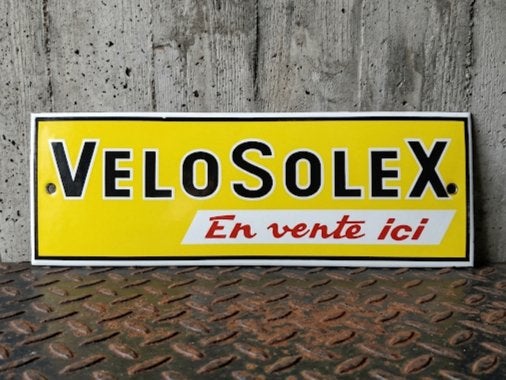 Plaque Emaille Reclamebord SOLEX Bromfiets Velosolex Vintage, Verzenden, Gebruikt, Reclamebord