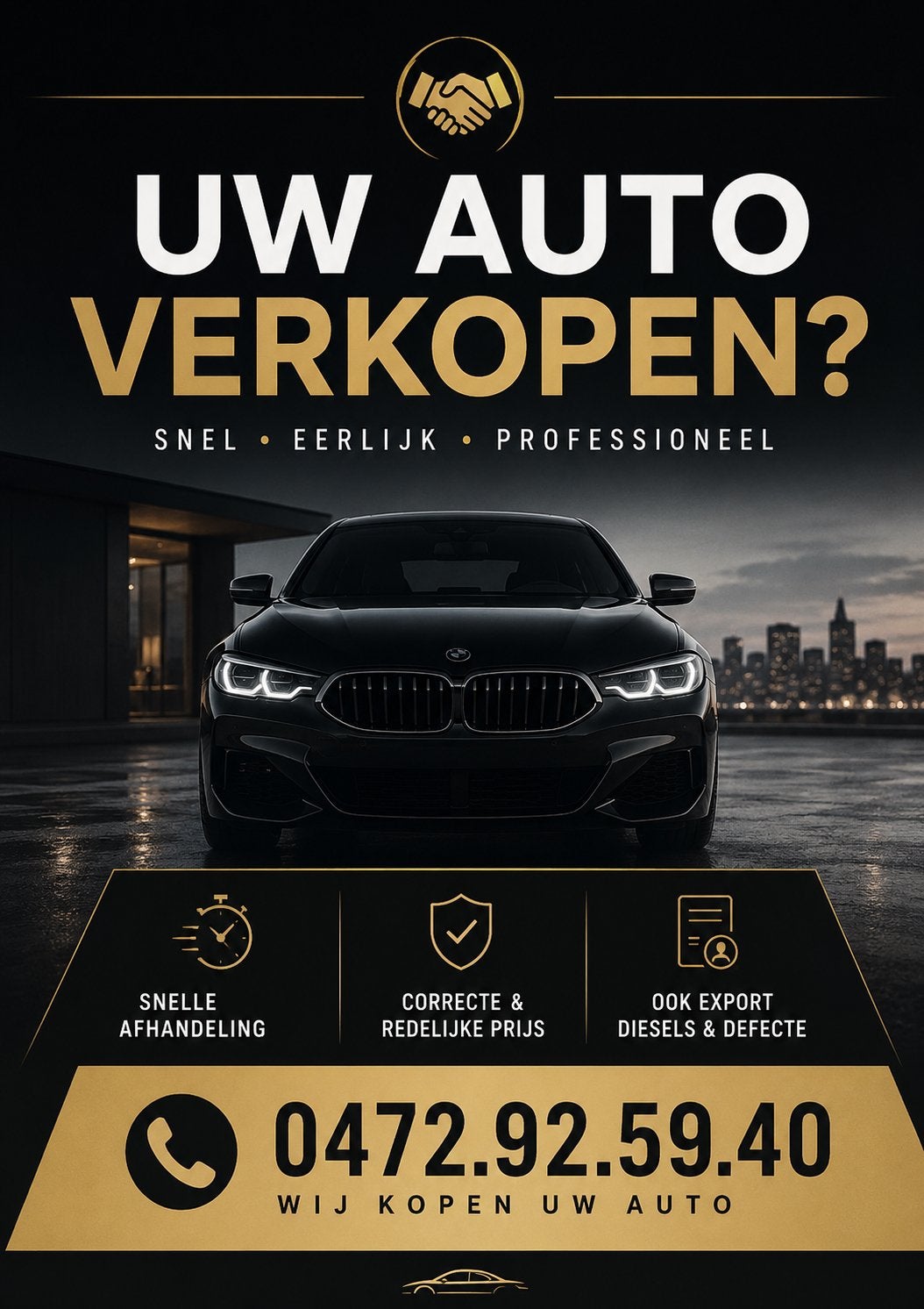 Een realistisch bod voor uw oude wagen? Bel ons zeker op! :)