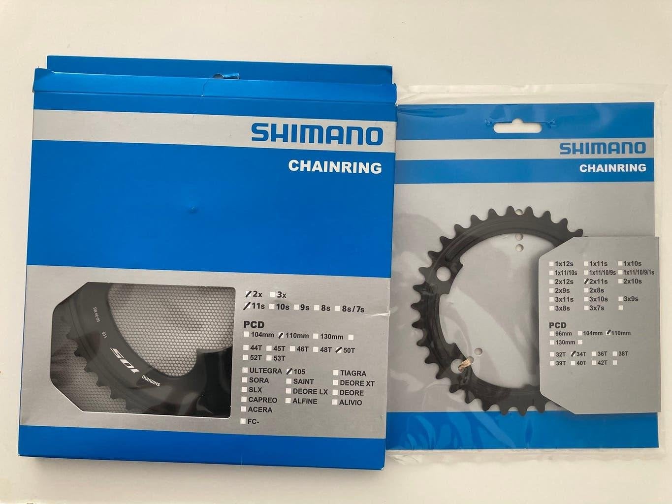 Plateaux Shimano 105 r7000 50 et 34, Vélos & Vélomoteurs, Enlèvement ou Envoi, Neuf