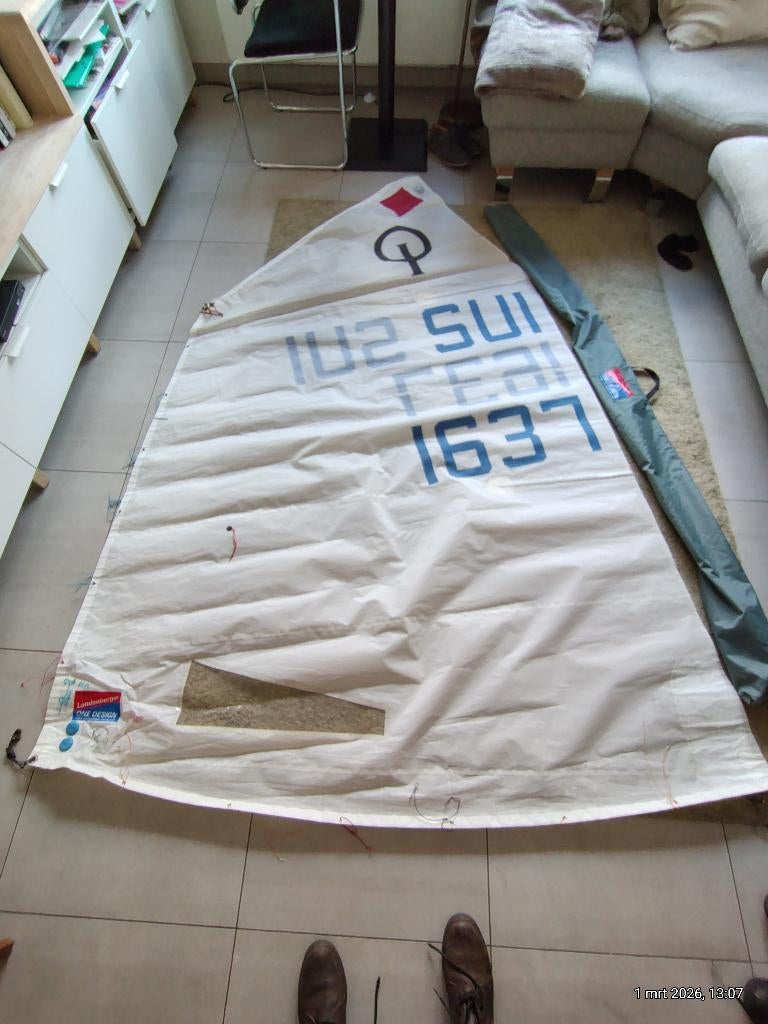 Voile de régate Optimist Landenberger, Moins de 3 mètres, Comme neuf, Enlèvement, Moins de 15 m²