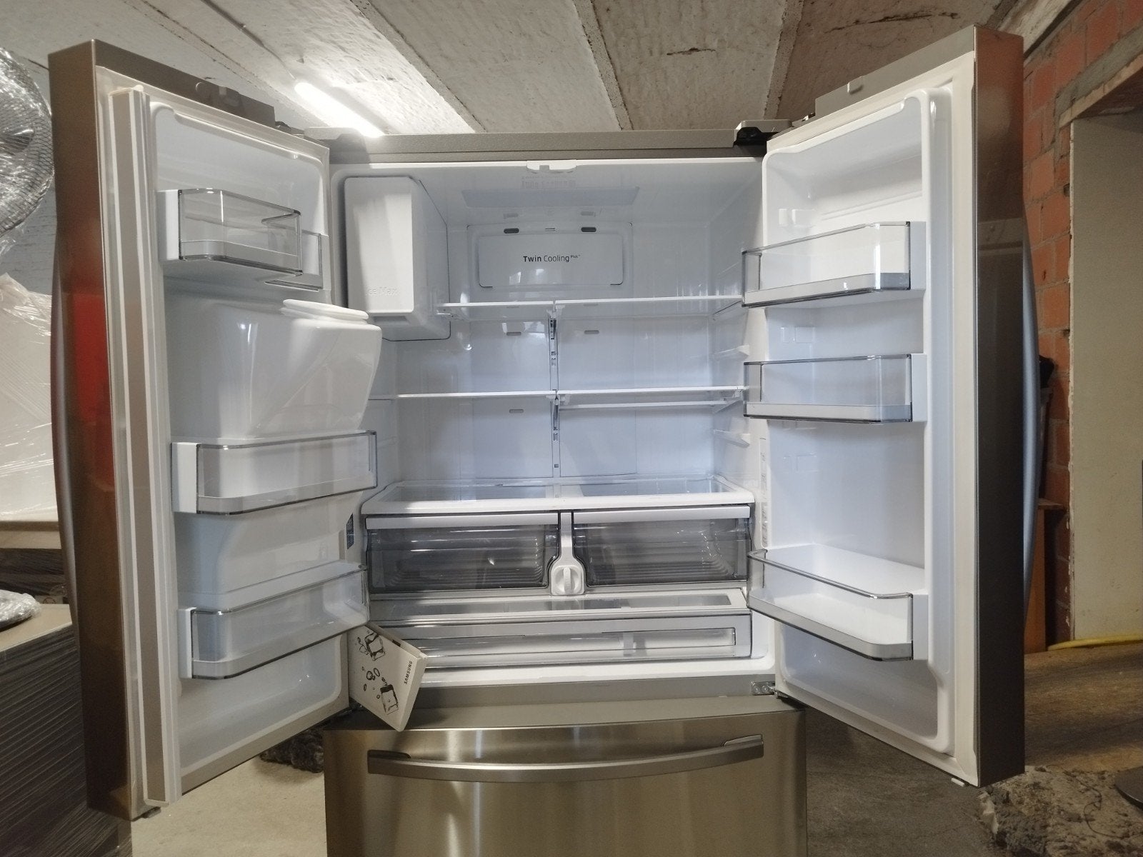 Réfrigérateur américain à portes françaises Samsung (acier i, Electroménager, Samsung, 160 cm ou plus, Enlèvement, 200 litres ou plus