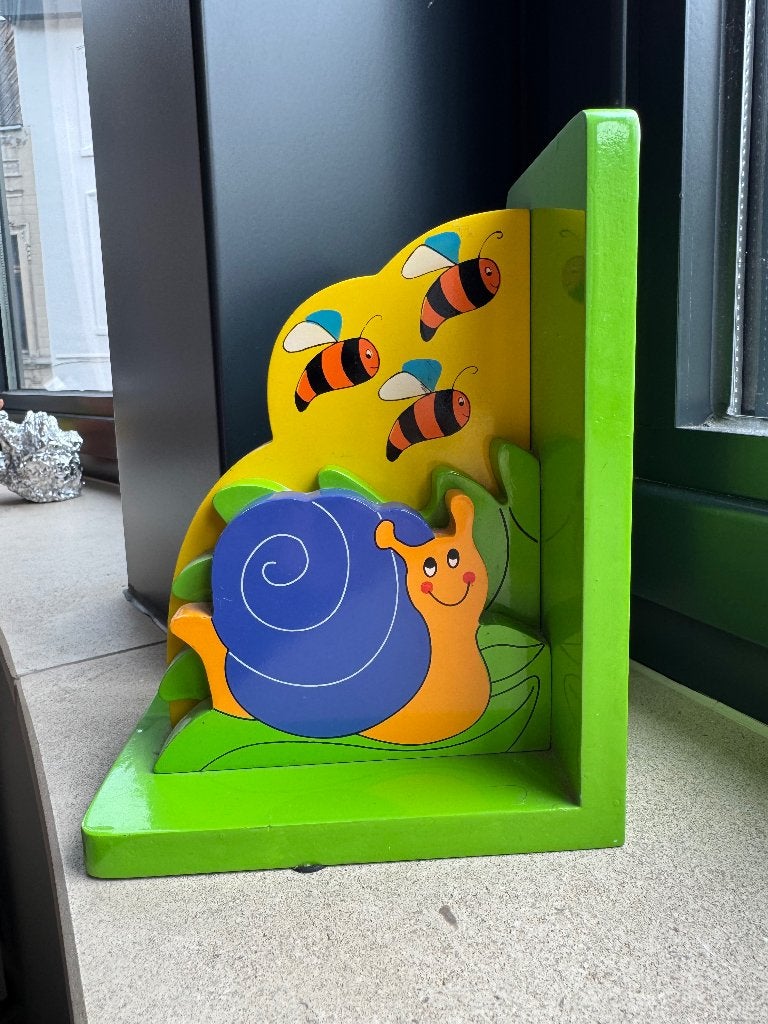 Vrolijk gekleurde set boekensteunen, Ophalen, Zo goed als nieuw