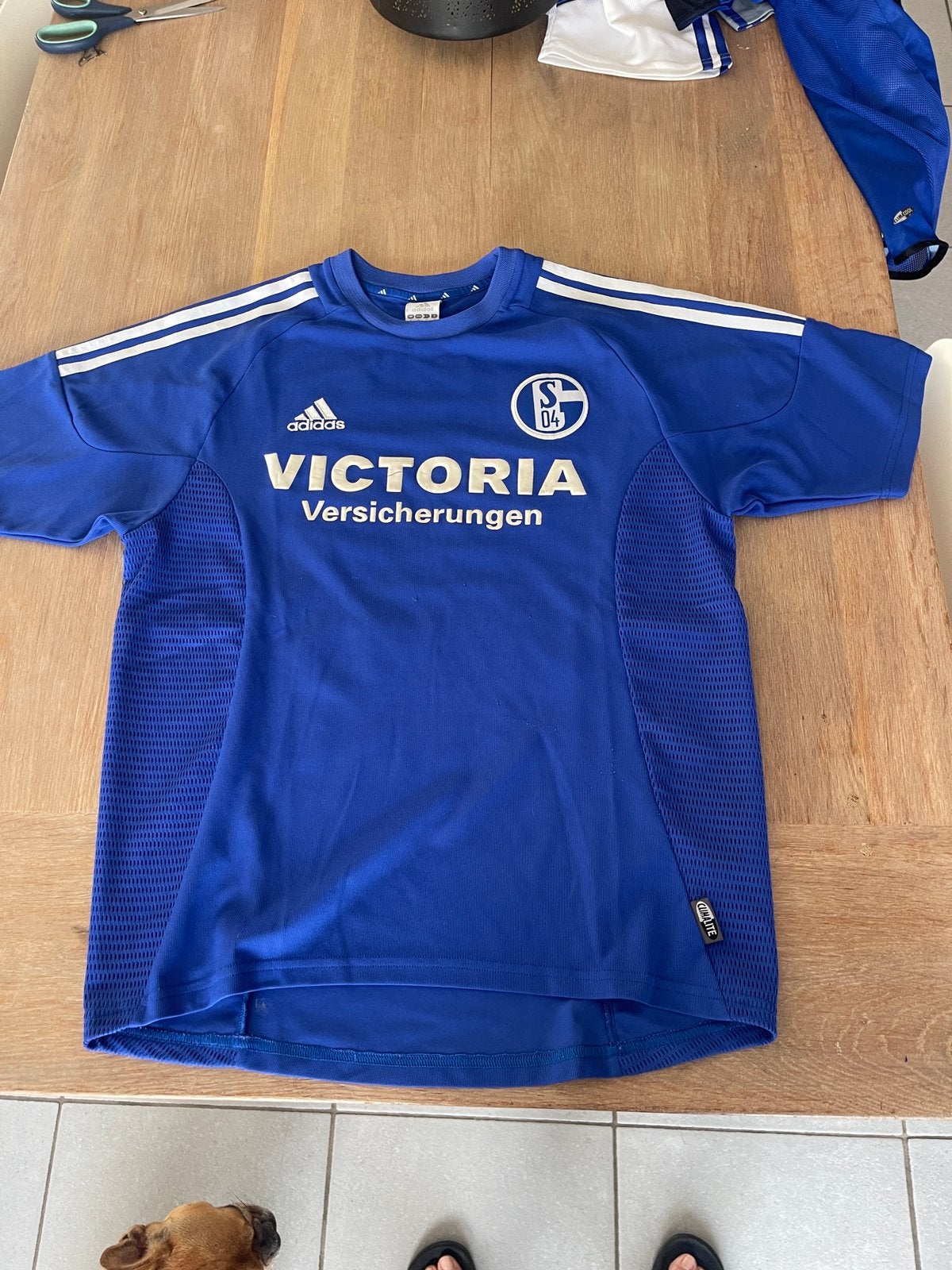Origineel Schalke 04 Thuisshirt 2002-2004 - #26 Hanke -, Enlèvement, Maillot