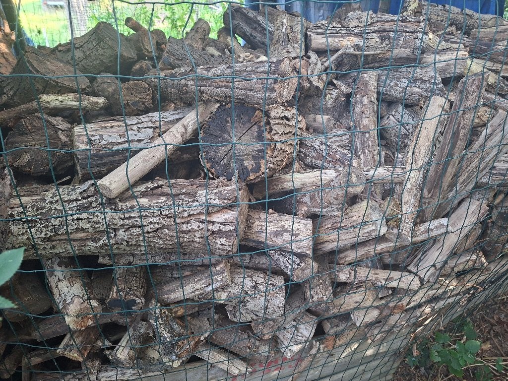 7,5 kuub droog brandhout wilg, 6 m³ of meer, Ophalen, Overige houtsoorten, Blokken