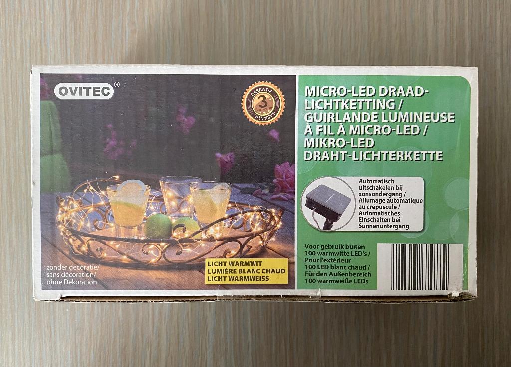 Micro-led draad-lichtketting op zonne-energie Ovitec, Neuf, Énergie solaire, LED, Autres types