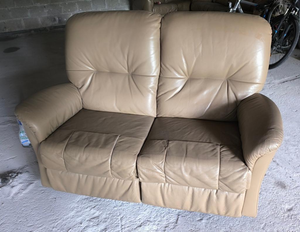 Lederen zetel set, Ophalen
