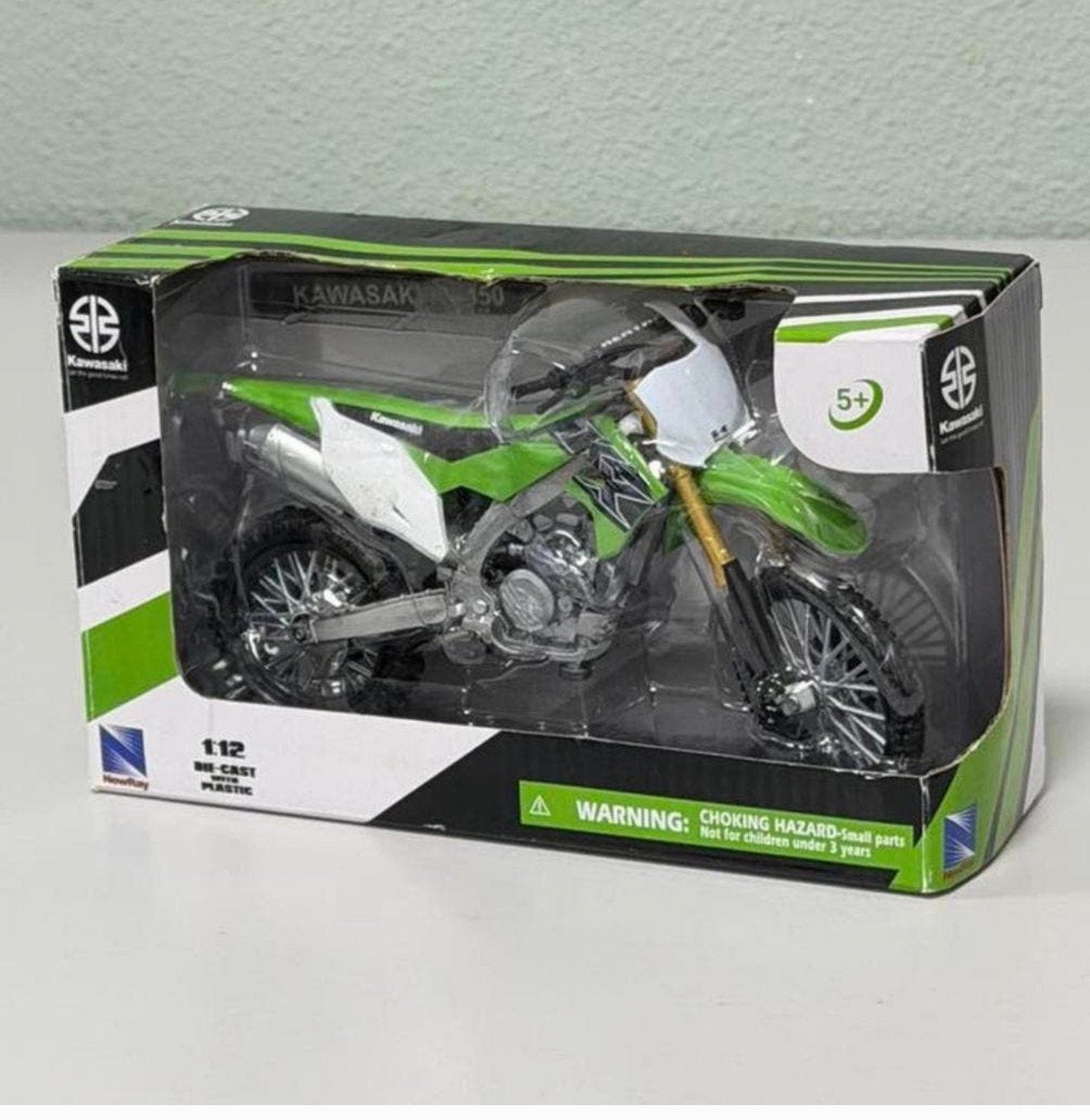 Kawasaki KX450F Miniatuur model motor 1:12 New Ray Diecast, Ophalen of Verzenden, Nieuw, Motor