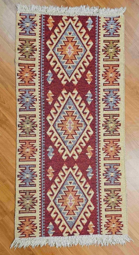 Kelim Vloerkleed 136/66 cm, Verzenden, Gebruikt, Meerkleurig, Overige stijlen