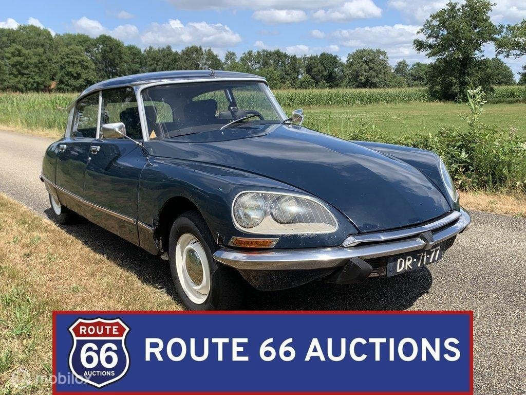 Citroën D Super | 1971 | Route 66 Auctions, Auto's, Oldtimers, Citroën, Zwart, Bedrijf, Handgeschakeld