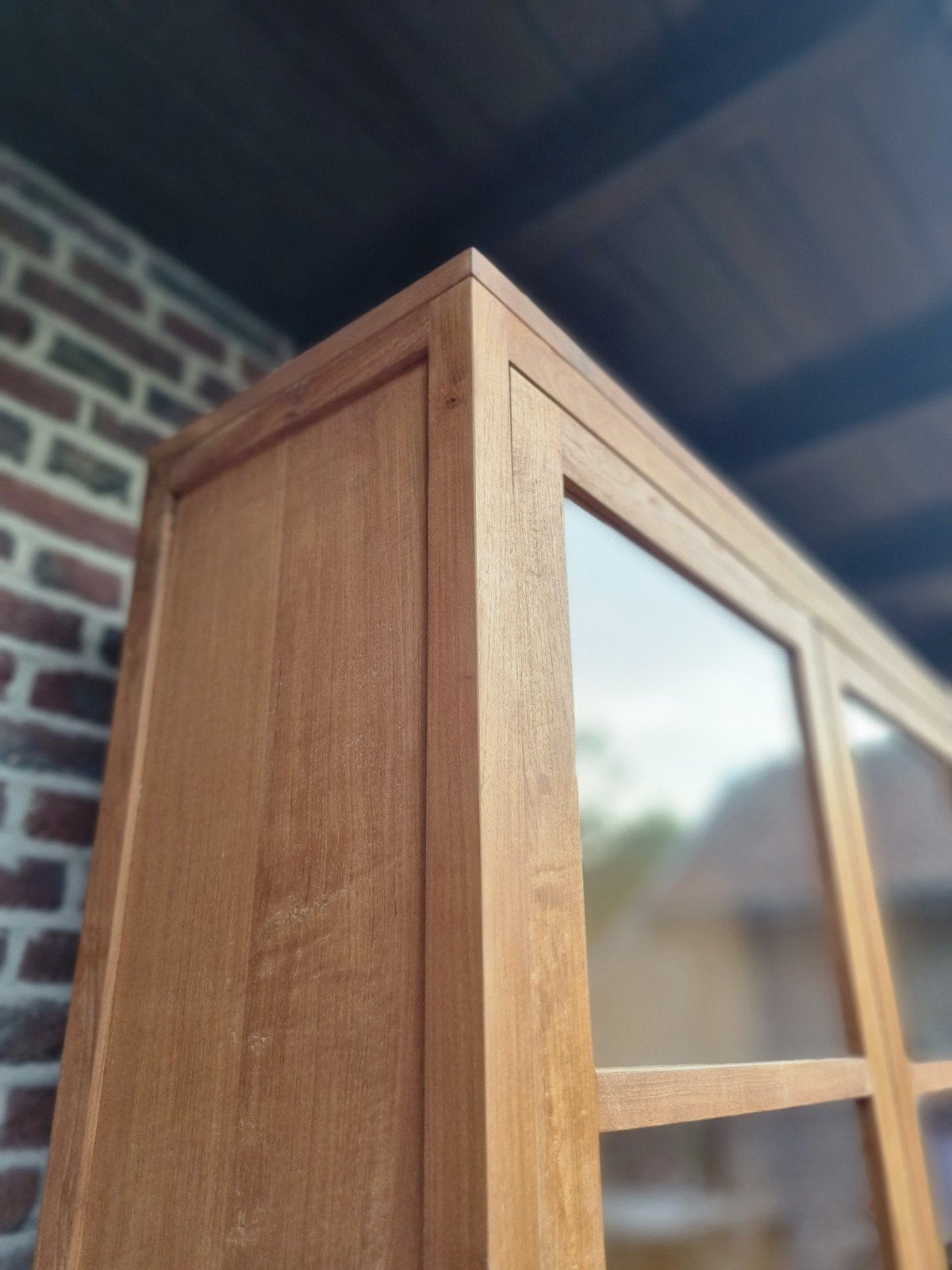 Teak buffetkast/vitrinekast art.147/26.1, Ophalen, Landelijk modern, ., Teakhout