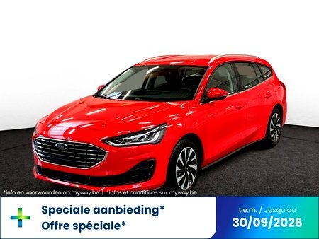 Ford Focus SW TITANIUM 1.5 EcoBlue TDCI 116 PK Auto-8, 133 g/km, Te koop, Lichtsensor, Rood