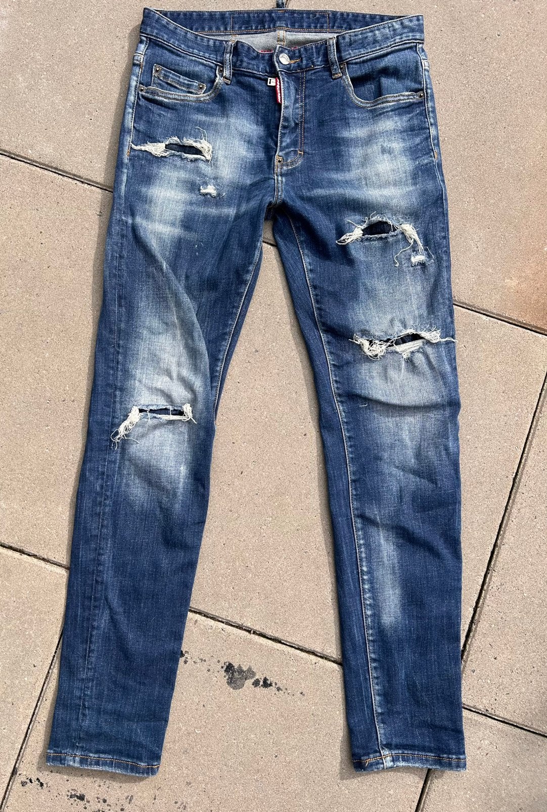 Dsquared2 jeans spijkerbroek maat 29 gratis verzending, Kleding | Heren, Verzenden, Zo goed als nieuw, Blauw, Overige jeansmaten