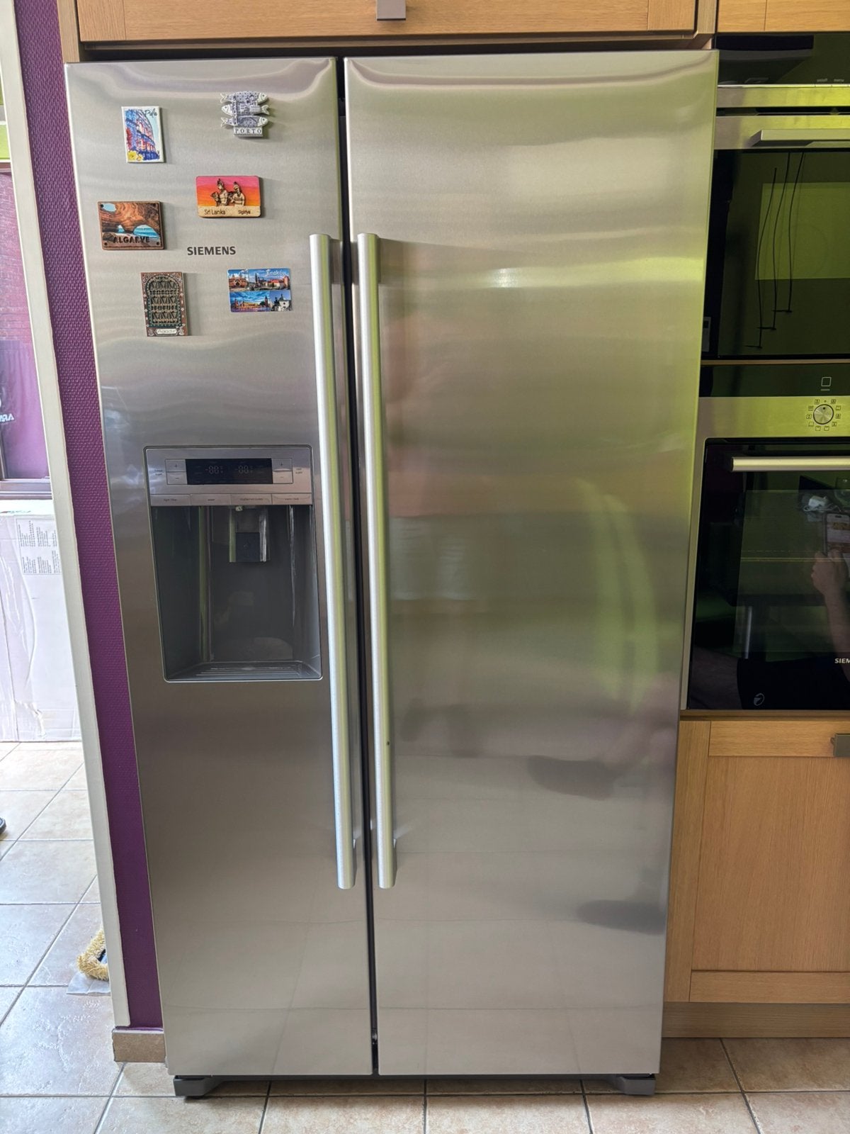 Combo side by side - siemens - frigo américain, Electroménager, 160 cm ou plus, Enlèvement, Utilisé, 200 litres ou plus