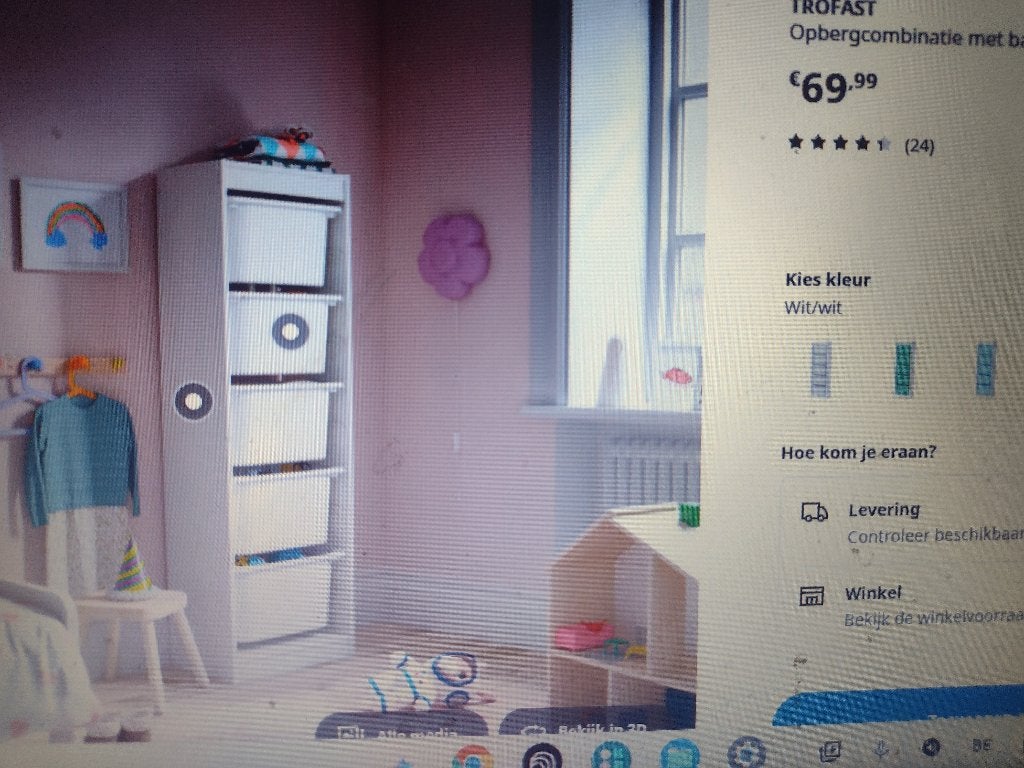 Armoire Trofast avec 5 bacs + couvercles par Ikea, 105 cm ou plus, Comme neuf, Enlèvement, Moins de 75 cm