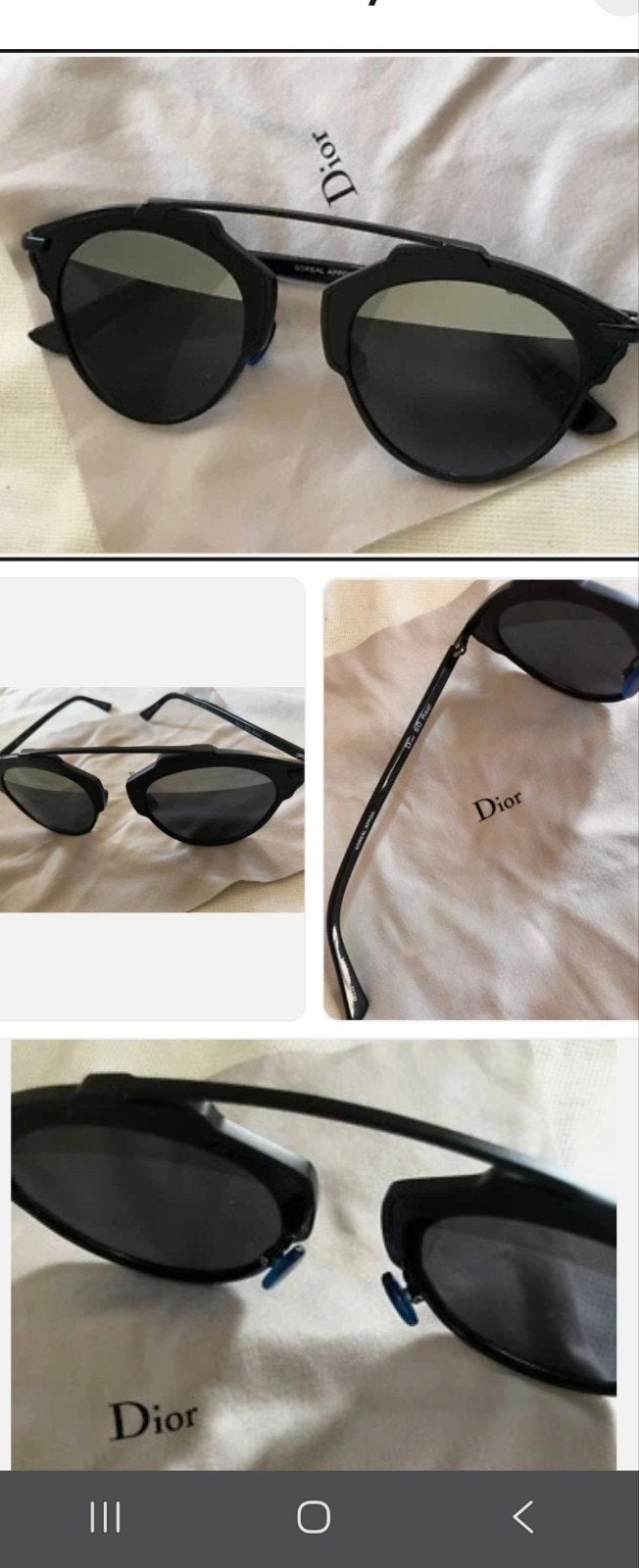 Lunettes de soleil Dior SoReal, Enlèvement