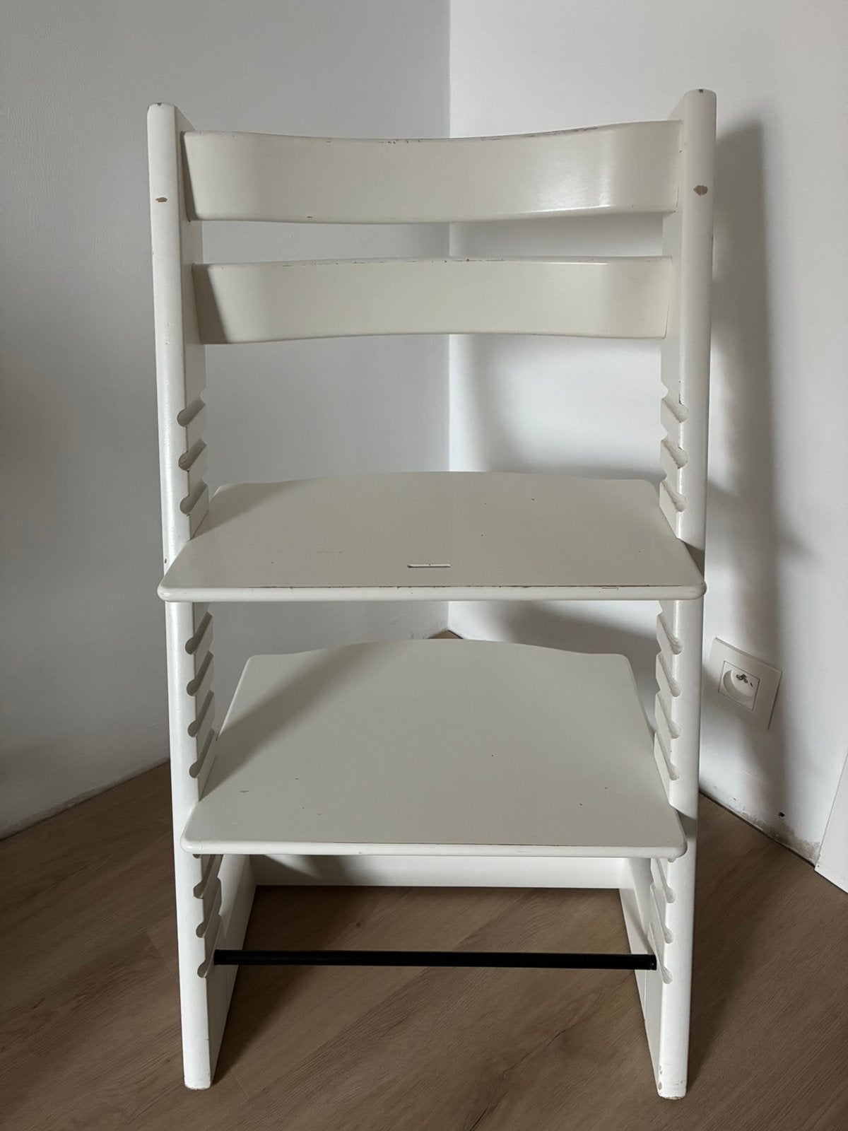 VERKOCHT Stokke Tripp Trapp wit, Enfants & Bébés, Enlèvement, Utilisé, Chaise évolutive