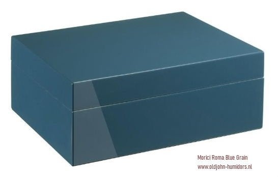 HUMIDOR merk humidor MORICI ROMA BLUE GRAIN DIGITAAL    H72M, Collections, Envoi, Neuf, Boite à tabac ou Emballage