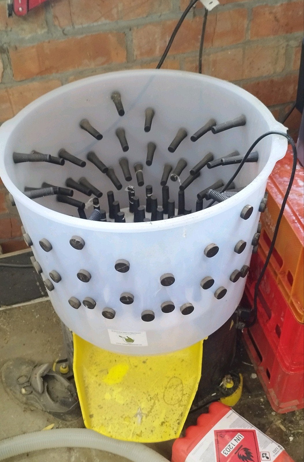 Pluk machine groot model, Enlèvement