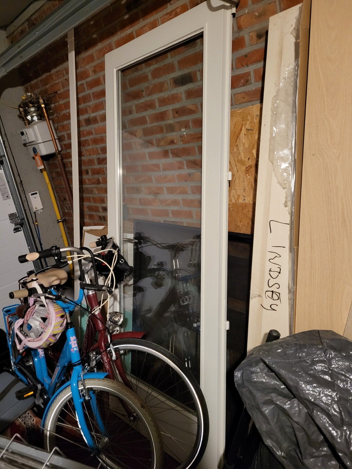 gratis af te halen houten deur met glas, Ophalen