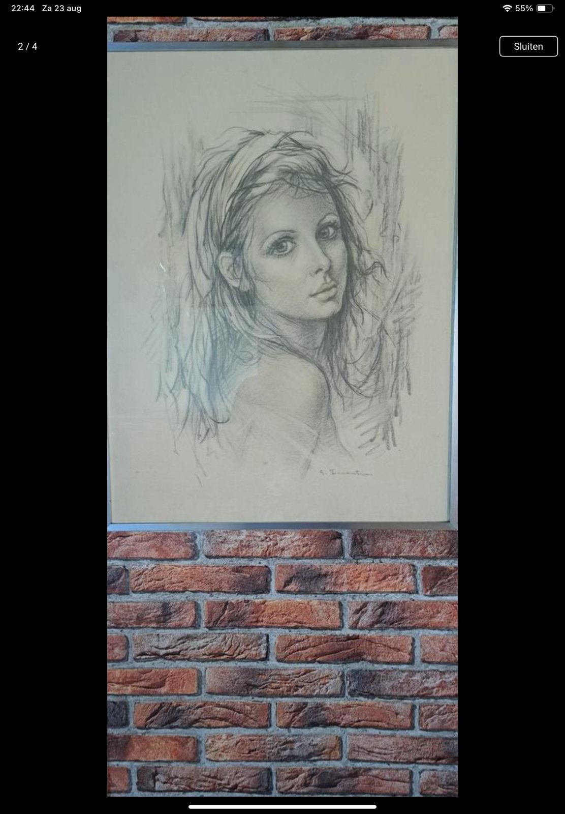 Tekening Giuseppe Tarantino prima staat, Ophalen, Tekening