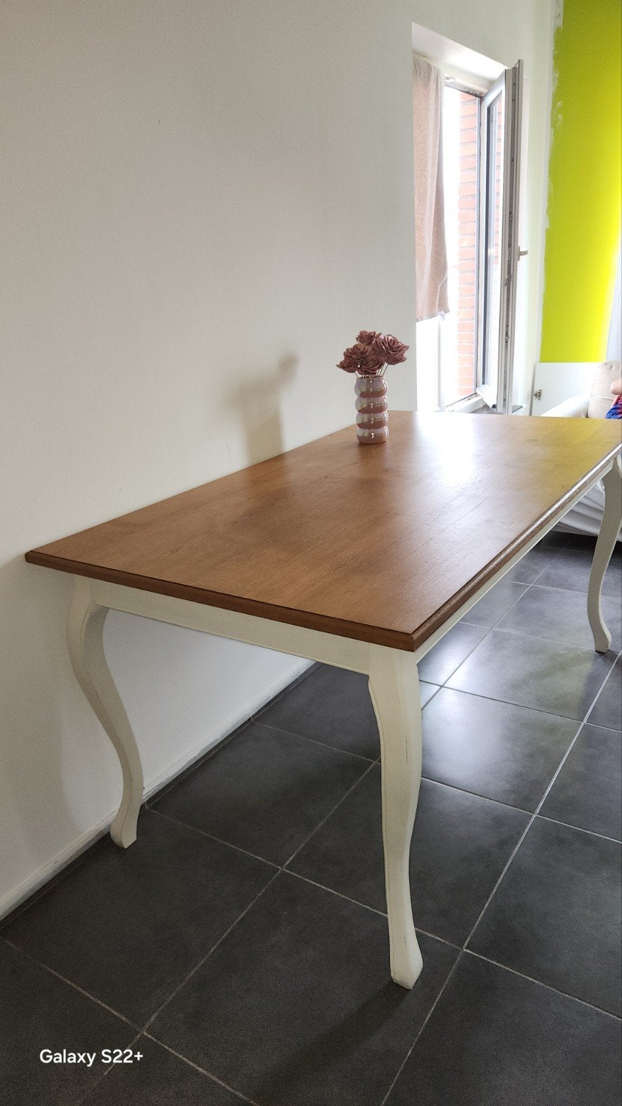 landelijke eiken tafel, Ophalen, 50 tot 100 cm, 150 tot 200 cm, Eikenhout