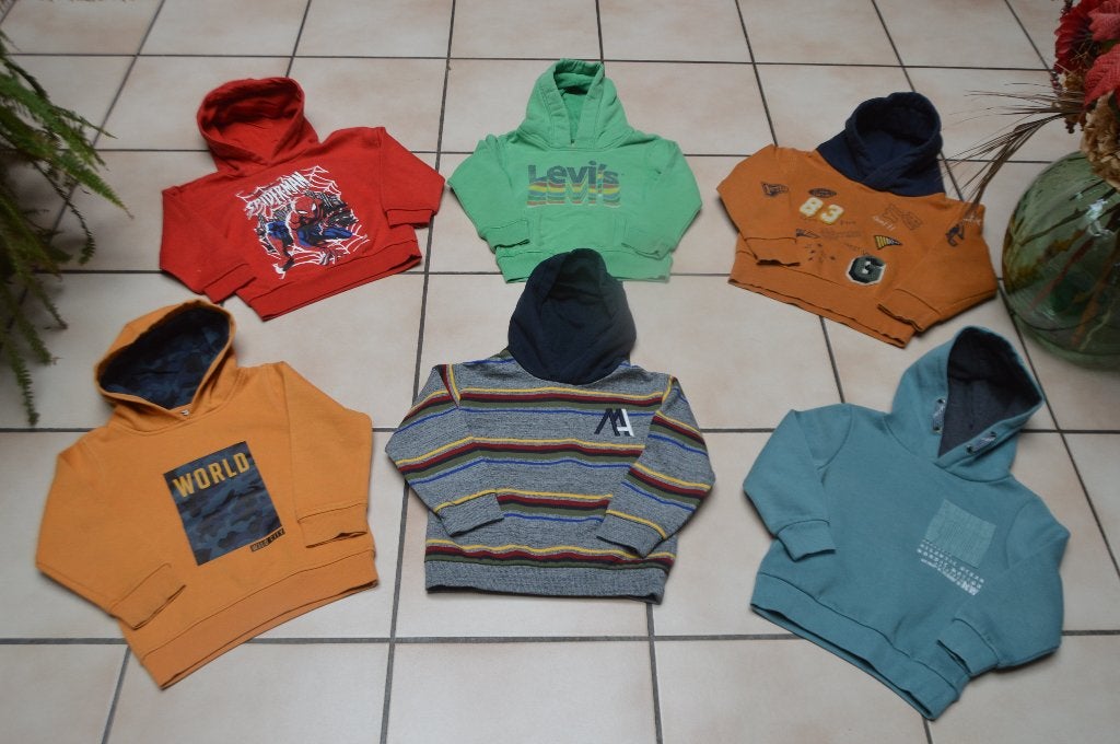 Sweats à capuche garçon T104cm ou 3/4ans Très bon état à 3€!, Garçon, Enlèvement ou Envoi, TAO, Lewis, Marvel, Pull ou Veste