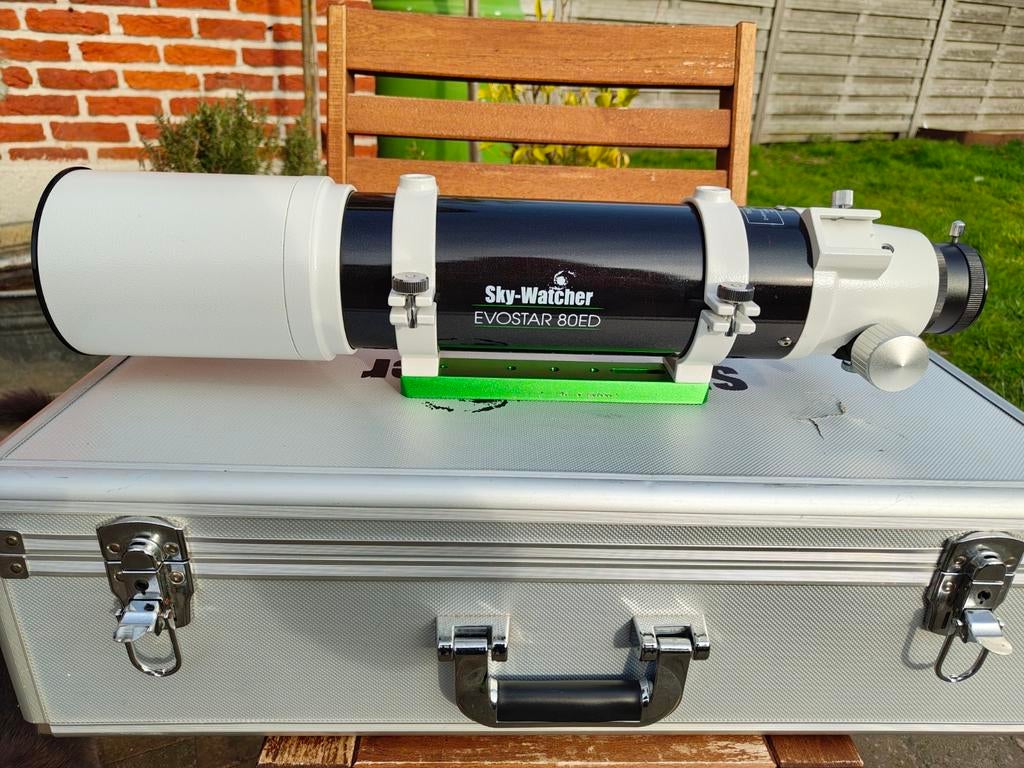 Skywatcher 80ED met toebehoren, Enlèvement, Utilisé, 80 à 200 mm, Télescope réfracteur (lentilles)