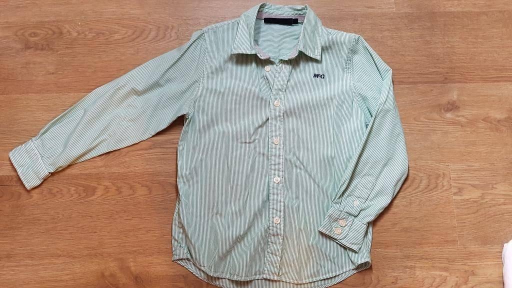 groen met wit hemd McGregor maat 128, Kinderen en Baby's, McGregor, Overhemd of Blouse, Ophalen of Verzenden, Zo goed als nieuw
